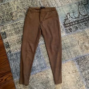 Sanctuary x anthropology suade leggings, brown, L